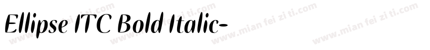 Ellipse ITC Bold Italic字体转换